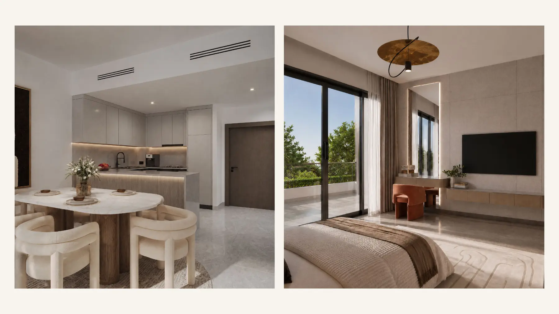 Kitchen and bedroom