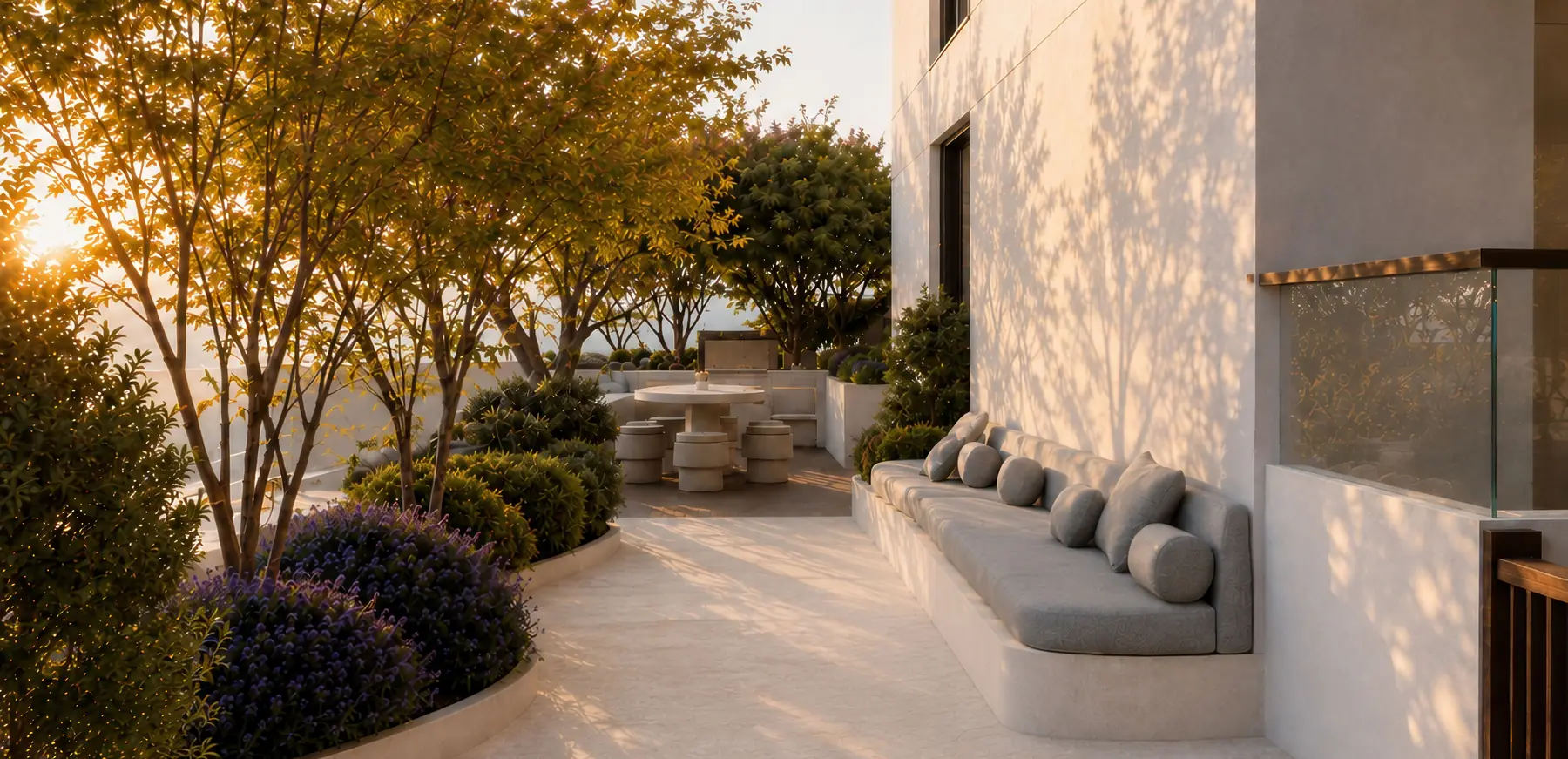 Outdoor lounge area