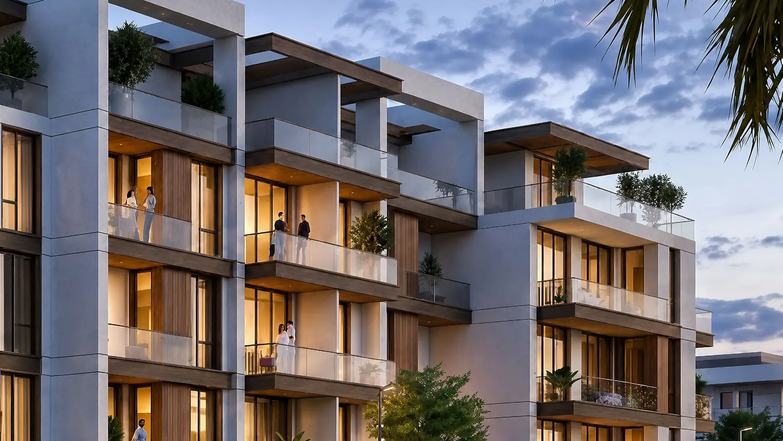 Penthouse terraces on the top floor