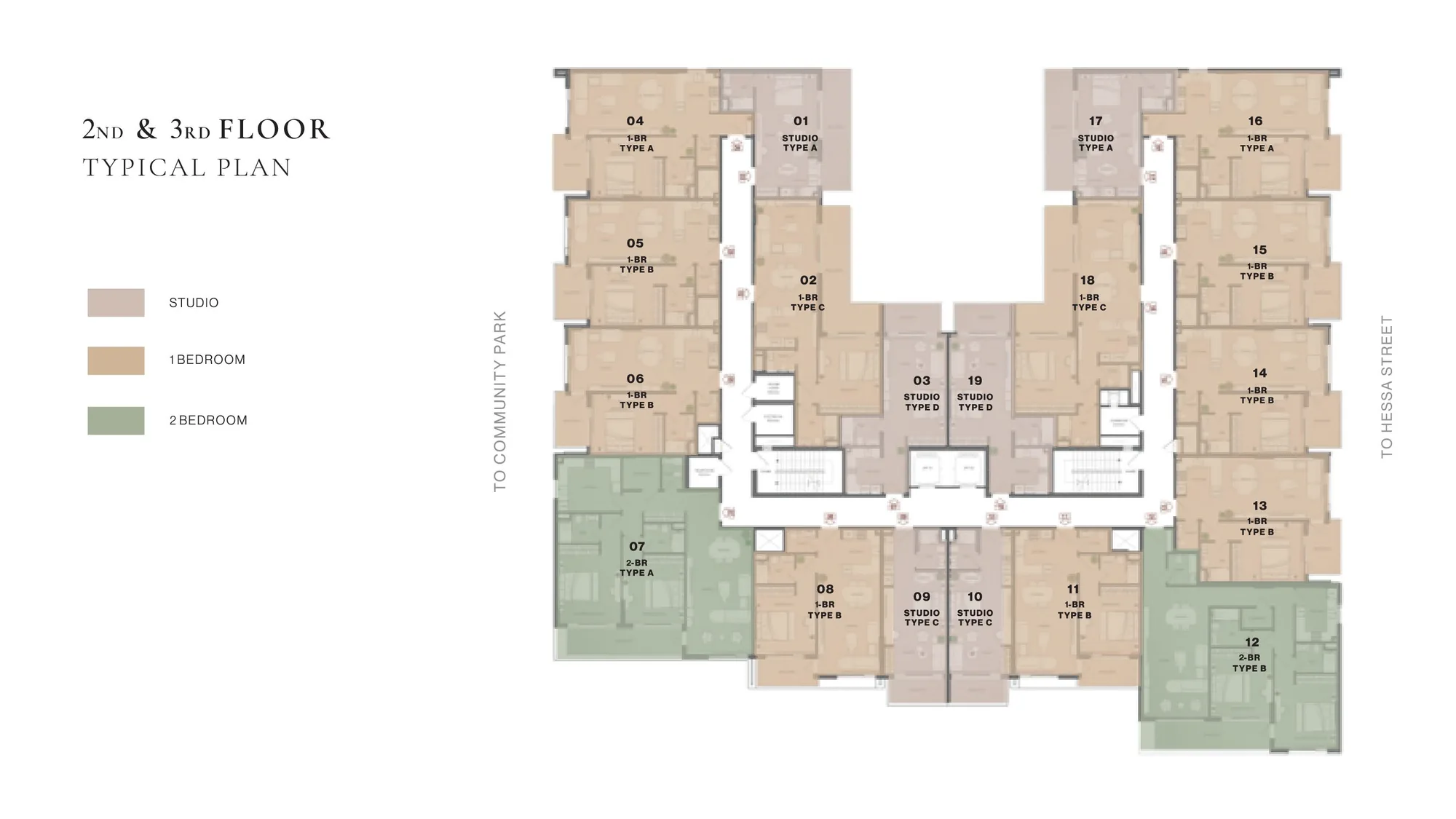 Second and third floor typical plan